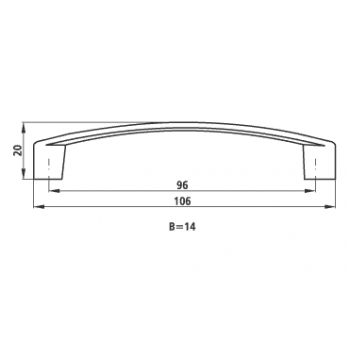 Uchwyt C-074/128.G6 aluminium, szeroki